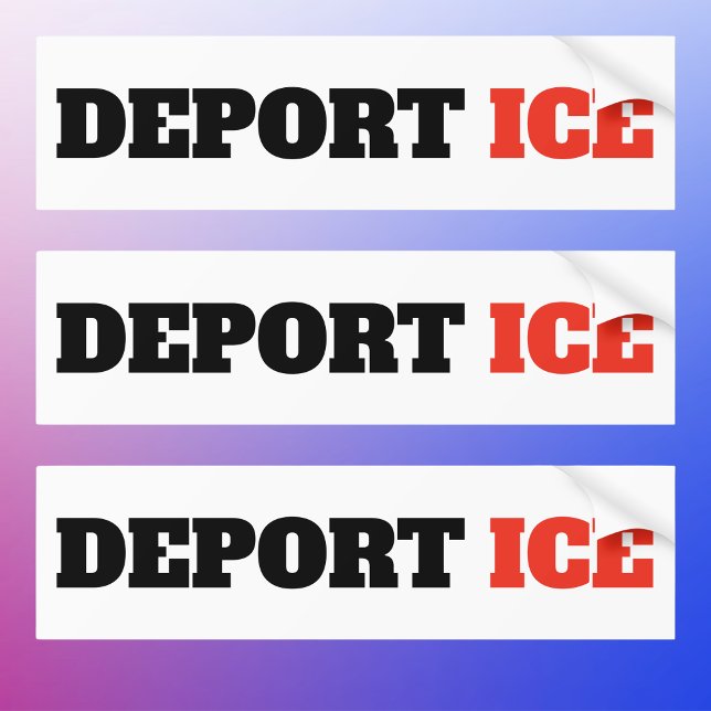 Deport ICE Anti Trump Autoaufkleber (Von Creator hochgeladen)