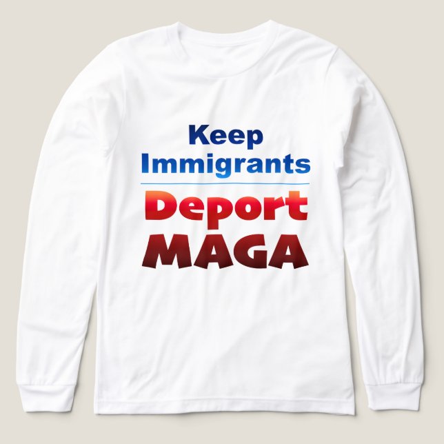 Deport MAGA Langarm Tri-Blend Shirt (Design Vorderseite)