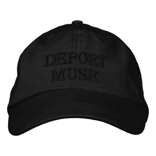 DEPORT MUSK (schwarz) Bestickte Baseballkappe (Vorderseite)