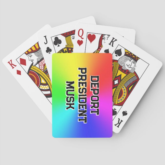 Deportationspräsident Musk Spielkarten (Rückseite)