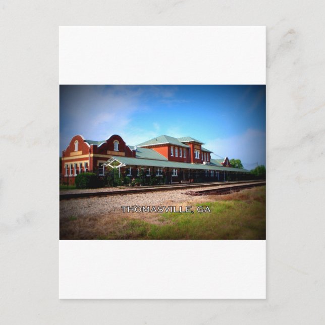 DEPOT - Thomasville, Georgien Postkarte (Vorderseite)