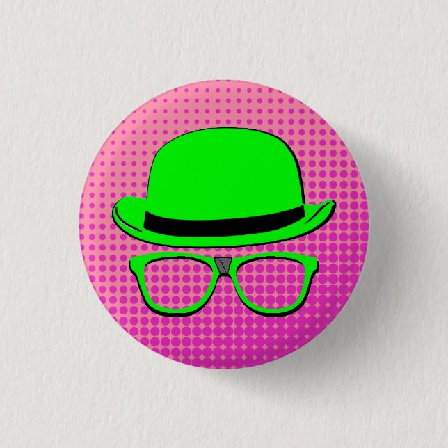 Depp Night Trivia Retro Geek Button (Vorderseite)