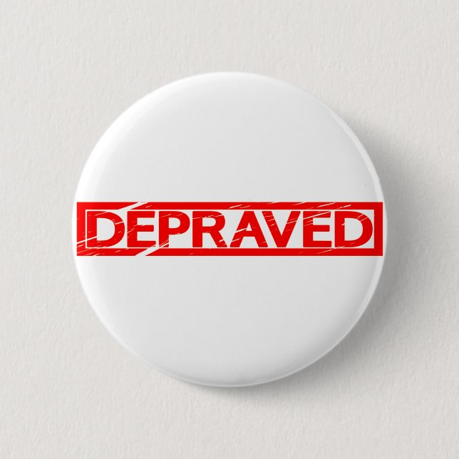 Deprasierte Briefmarke Button (Vorderseite)