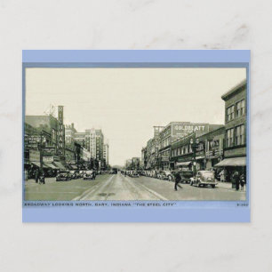 Depression-Ära Gary, Indiana Postkarte