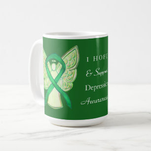 Depression Awareness Ribbon Angel Coffee Tasse Cup