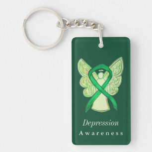 Depression Awareness Ribbon Angel Custom Schlüssel Schlüsselanhänger