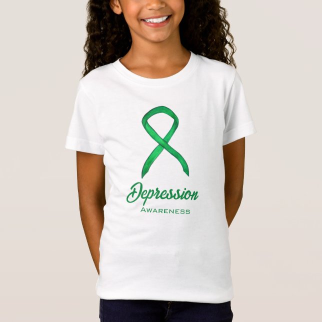 Depression Awareness Ribbon Custom Art Shirt (Vorderseite)