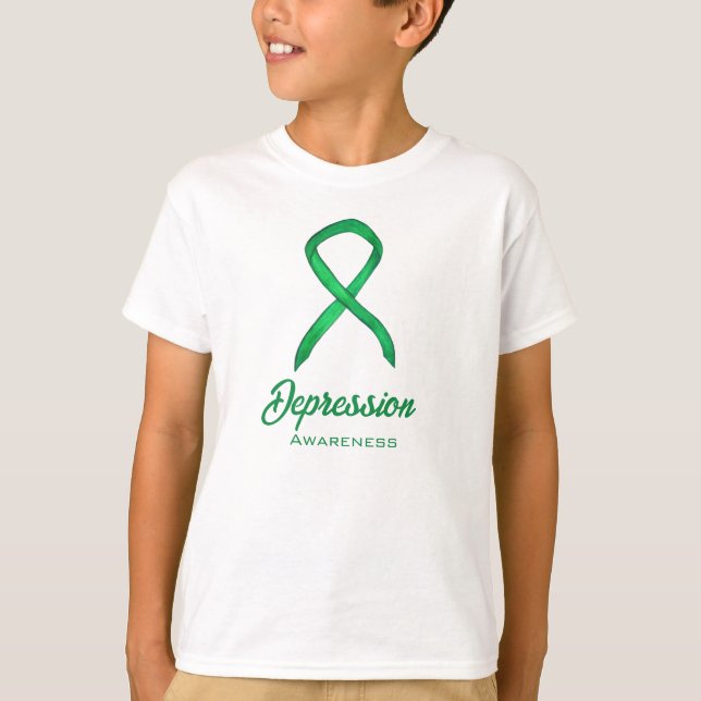 Depression Awareness Ribbon Custom Art Shirt (Vorderseite)