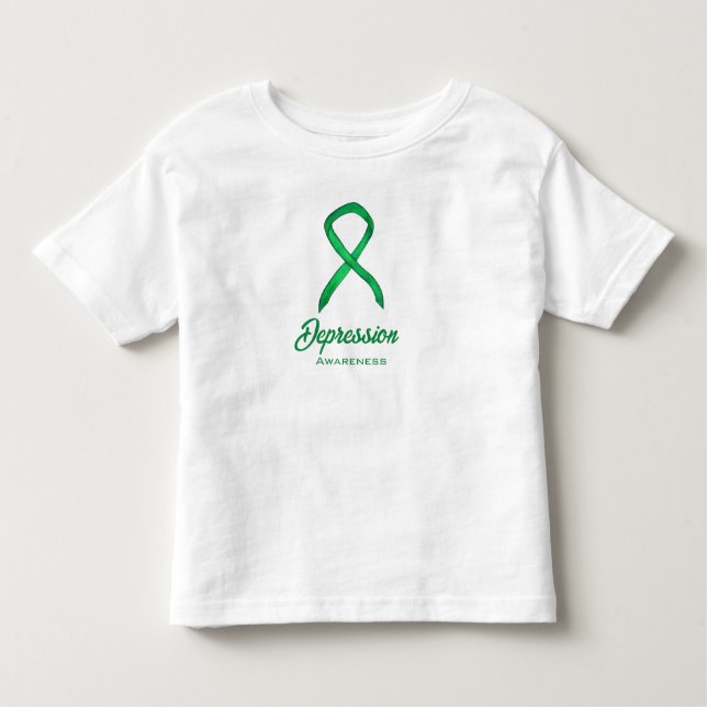 Depression Awareness Ribbon Custom Art Shirt (Vorderseite)