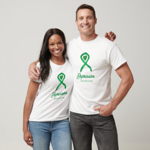 Depression Awareness Ribbon Herz Custom TShirt