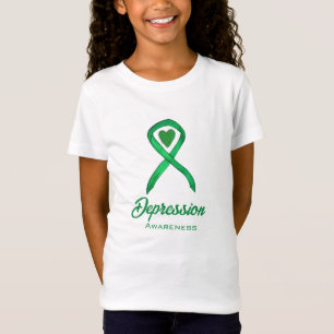 Depression Awareness Ribbon Herz Custom TShirt