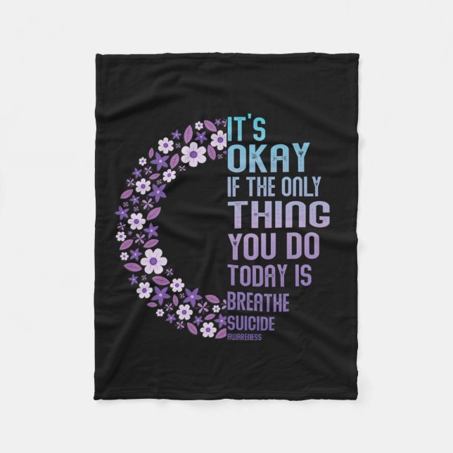 Depression Awareness Suicide Prevention 14 Fleecedecke (Vorderseite)