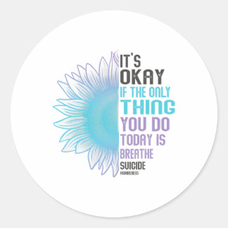 Depression Awareness Suizid Prevention 4 Runder Aufkleber