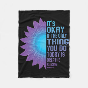 Depression Awareness Suizid Prevention 6 Fleecedecke