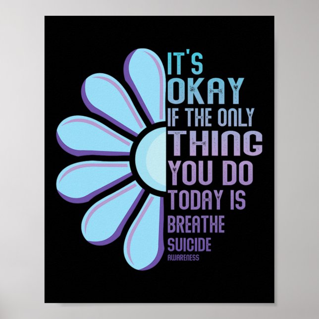 Depression Awareness Suizid Prevention 8 Poster (Vorne)