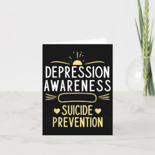 Depression Awareness Suzidprävention Lila und Karte