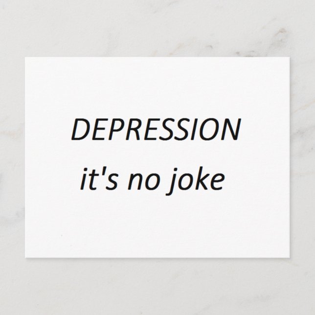 Depression, das ist kein Witz Postkarte (Vorderseite)