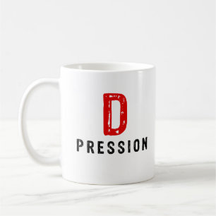 Depression, depressive Erscheinung Kaffeetasse