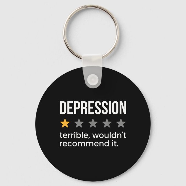 Depression Ein-Stern-Bewertung Depression-Bewussts Schlüsselanhänger (Vorderseite)