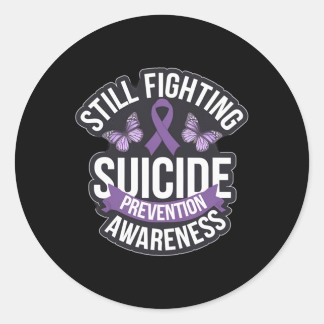 Depression Fighting Suicide Prevention Awareness S Runder Aufkleber (Vorderseite)