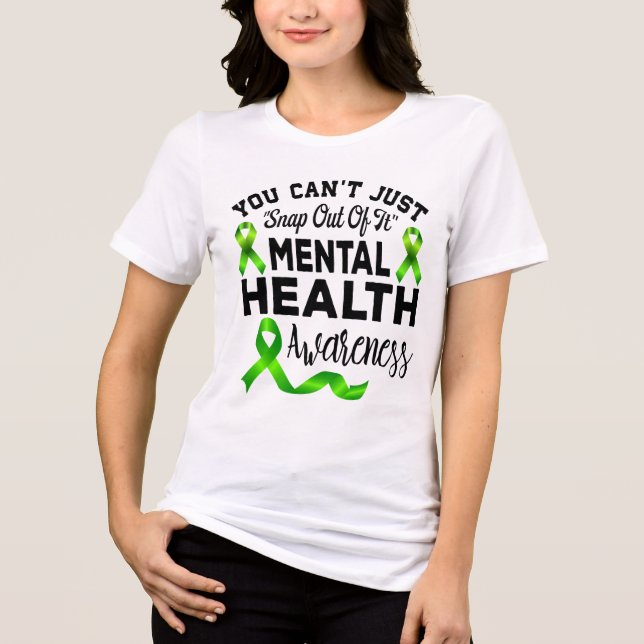 DEPRESSION - GESUNDHEITSBEWUSSTSEIN UND UNTERSTÜTZ Tri-Blend SHIRT (Vorderseite)