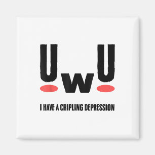 Depression Ich habe lähmende Depression Geistige G Magnet