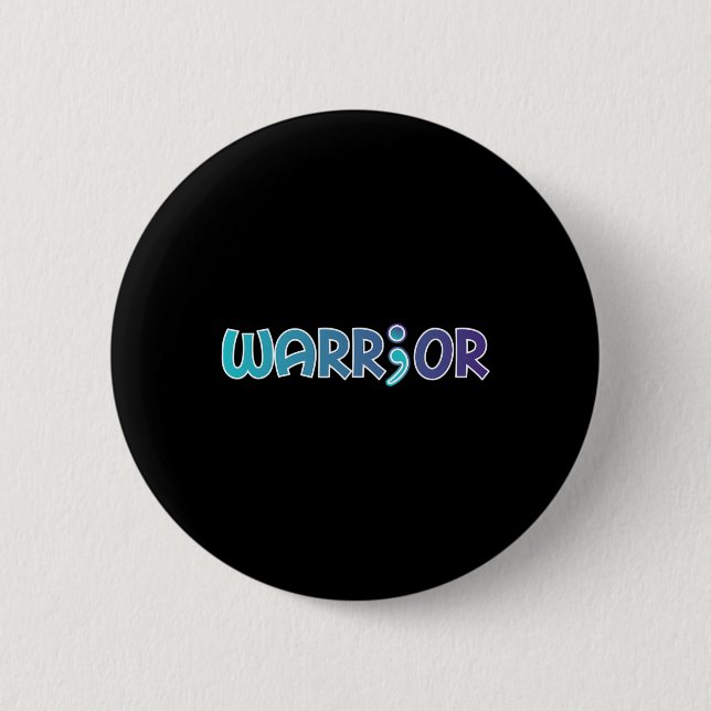 Depression Krieger gegen Suizid Angst Bewusstsein Button (Vorderseite)