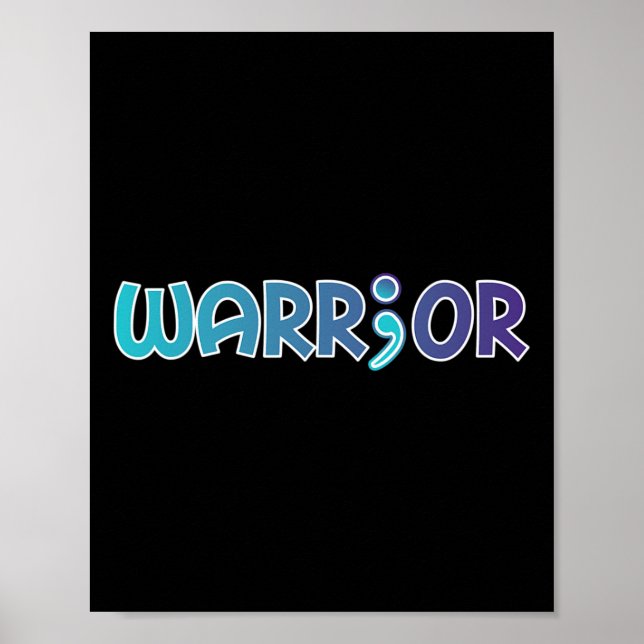 Depression Krieger gegen Suizid Angst Bewusstsein Poster (Vorne)