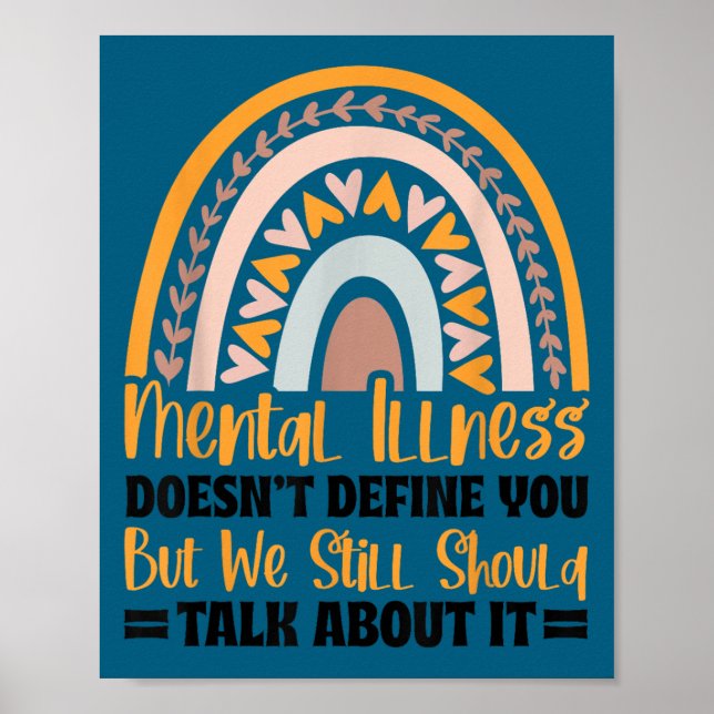 Depression Mental Illness Mental Health Awareness  Poster (Vorne)
