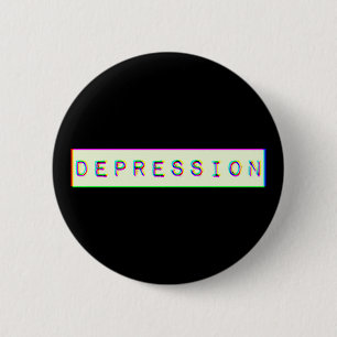 Depression Old TV Screen Style Button
