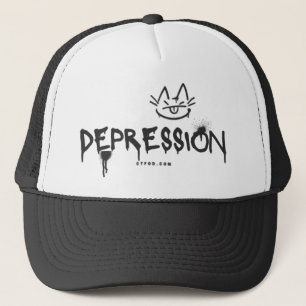 Depression Spray Paint Hat Truckerkappe