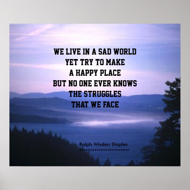 Depression und Traurigkeit Poster (Vorne)