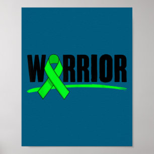 Depression Warrior-Schleife Bewusstsein für psychi Poster