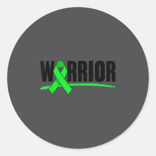 Depression Warrior-Schleife Bewusstsein für psychi Runder Aufkleber