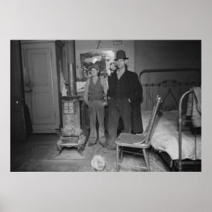 Depressions-Schlafzimmer, Dreißigerjahre Poster