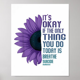 Depressionsbewusstsein Suizidprävention Poster