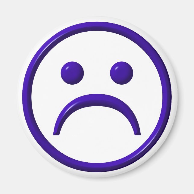 Depressiv, traurig und blau magnet (Vorne)