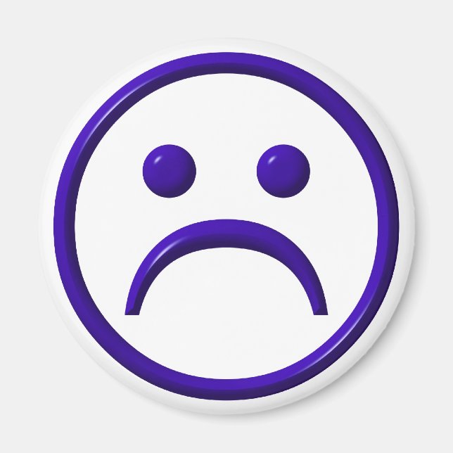 Depressiv, traurig und blau magnet (Vorne)