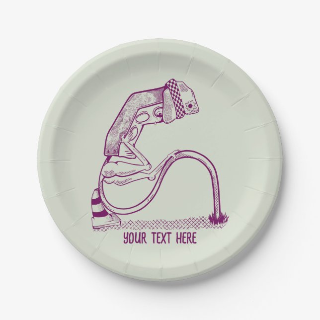 Depressive Ampel Pappteller (Vorderseite)