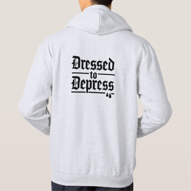 Depressive Hoodie - Sarcastic Moody Streetwear (Rückseite)