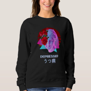Depressive Vaporwave Ästhetik Japanisch Sweatshirt