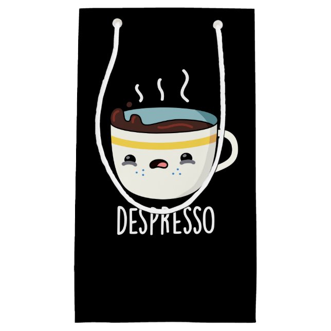 Depresso Funny Sad Espresso Kaffee Pub Dark BG Kleine Geschenktüte (Vorderseite)
