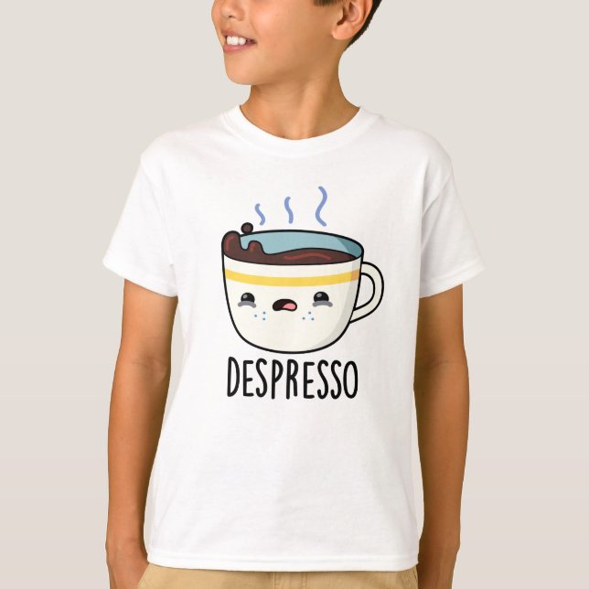 Depresso Funny Sad Espresso Kaffeepause T-Shirt (Vorderseite)