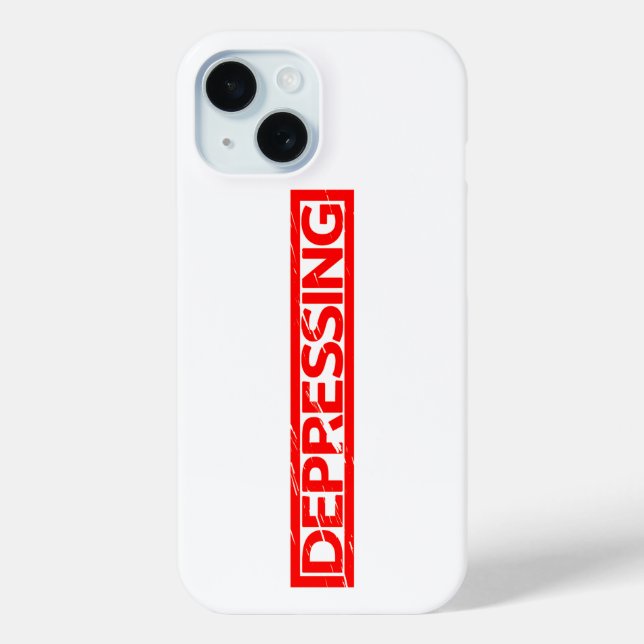 Deprimierende Briefmarke Case-Mate iPhone Hülle (Rückseite)