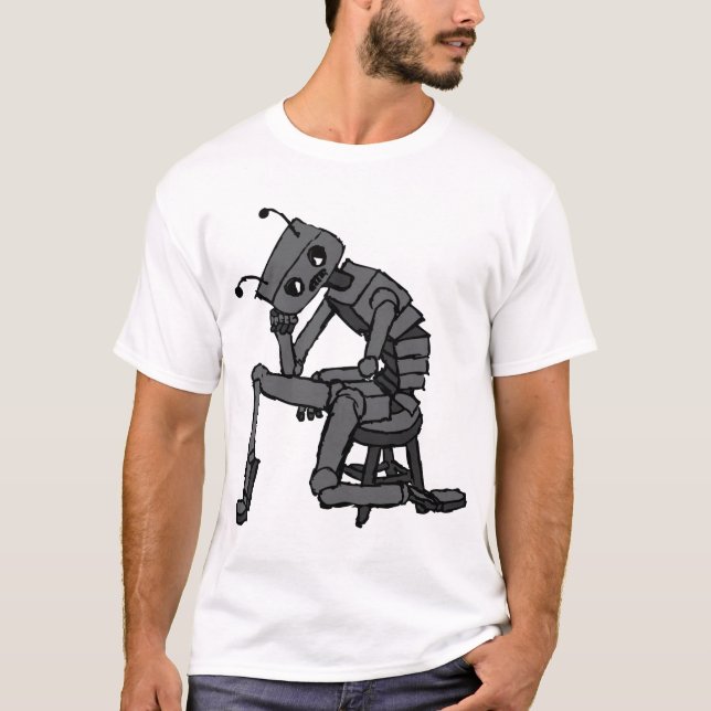 Deprimierter Roboter T-Shirt (Vorderseite)
