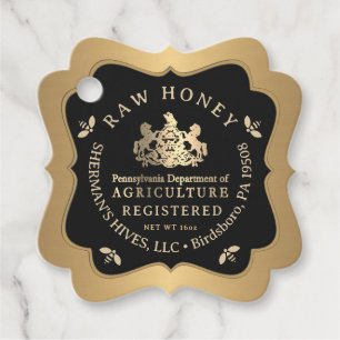Dept Ag Pennsylvania registriertes Logo Honey-Tag Geschenkanhänger
