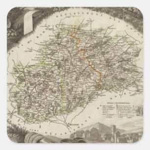 Dept. De La Hte Saone Quadratischer Aufkleber