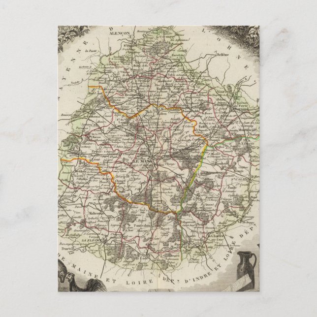 Dept. De La Sarthe Postkarte (Vorderseite)