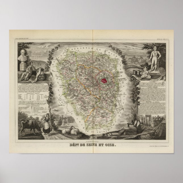 Dept. De Seine und Oise Poster (Vorne)