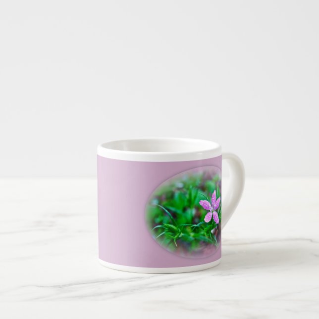 Deptford Pink Wildblume Espressotasse (Vorderseite Rechts)